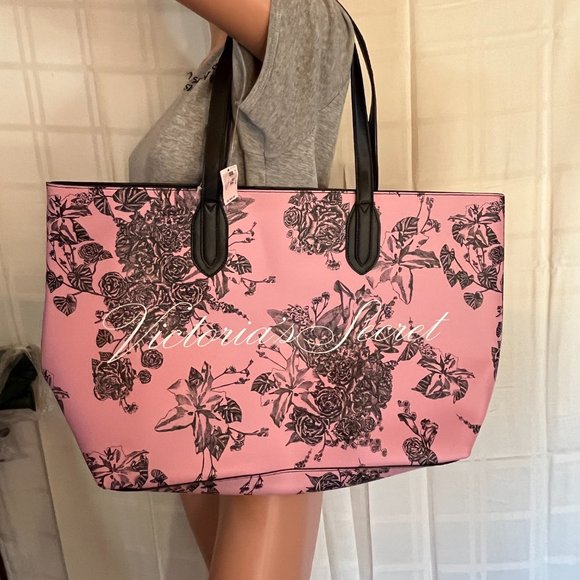 Victoria’s Secret Limited Edition Pink Floral Tote Bag - Picture 1 of 4